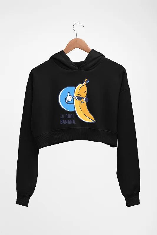 Banana Crop HOODIE FOR WOMEN Hoodie with Mock Neck Collared Structured