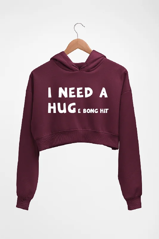 Bong Crop HOODIE FOR WOMEN Hoodie with Relaxed Fit Easy Casual