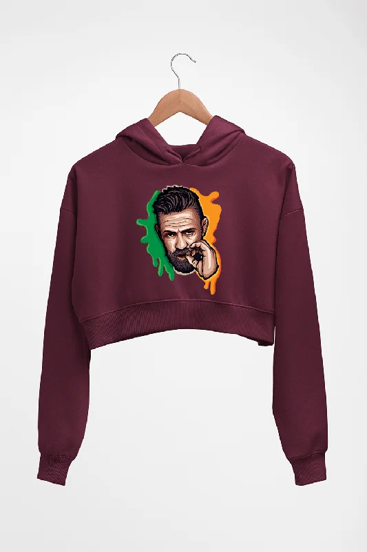Conor McGregor Crop HOODIE FOR WOMEN Hoodie with Set-In Sleeves Structured Classic