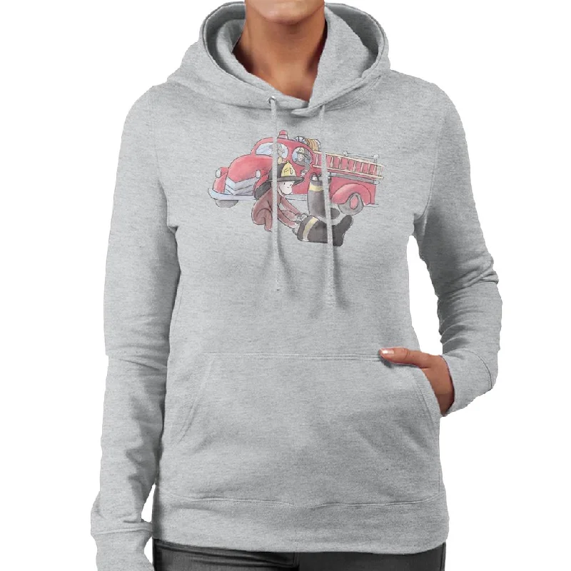 Curious George Balloon Fire Department Truck Women's Hooded Sweatshirt Hoodie with Snap Buttons Easy Quick Curious George Balloon Fire Department Truck Women's Hooded Sweatshirt Hoodie with Snap Buttons Easy Quick