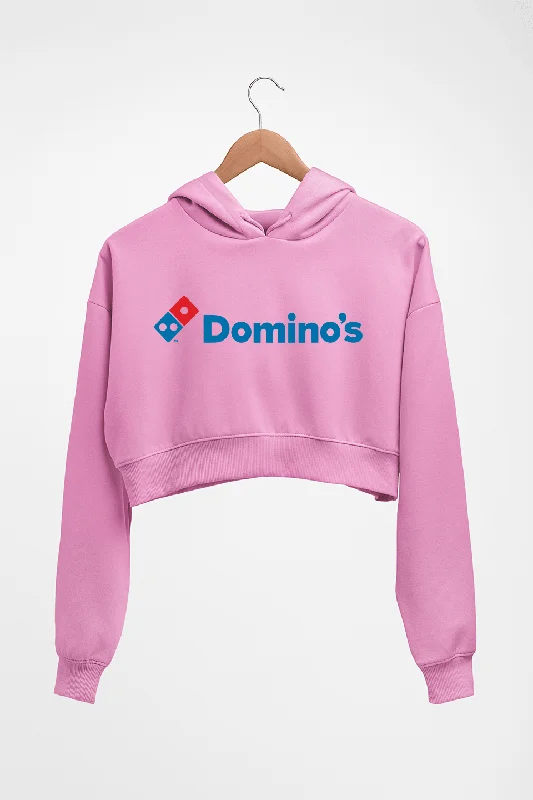 Domino's Crop HOODIE FOR WOMEN Hoodie with Hem Patch Decorative Personalized