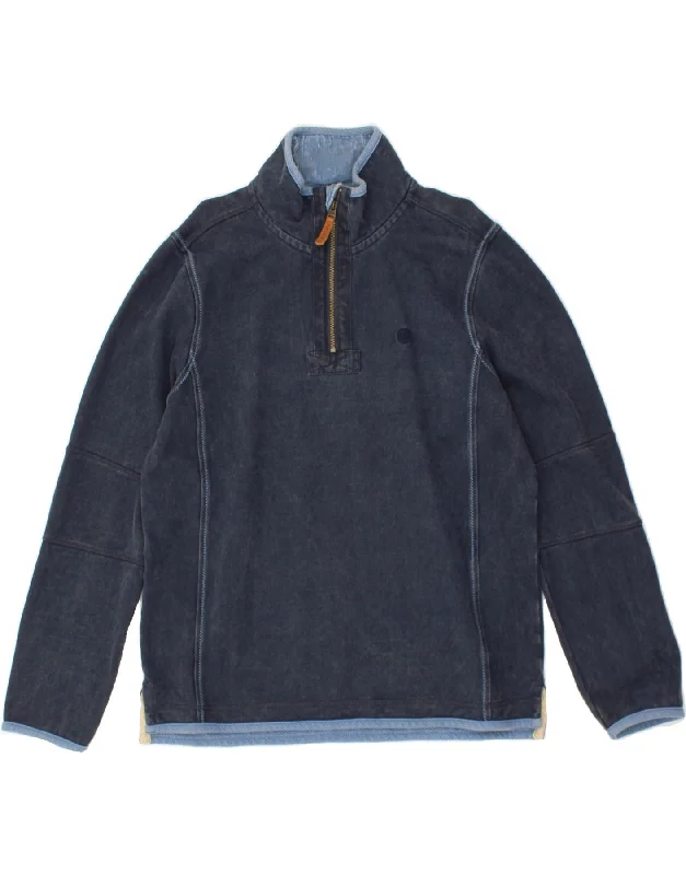 FAT FACE Mens Zip Neck Sweatshirt Jumper Medium Navy Blue Cotton Hoodie with Hem Elastic Stretchable Comfortable FAT FACE Mens Zip Neck Sweatshirt Jumper Medium Navy Blue Cotton Hoodie with Hem Elastic Stretchable Comfortable
