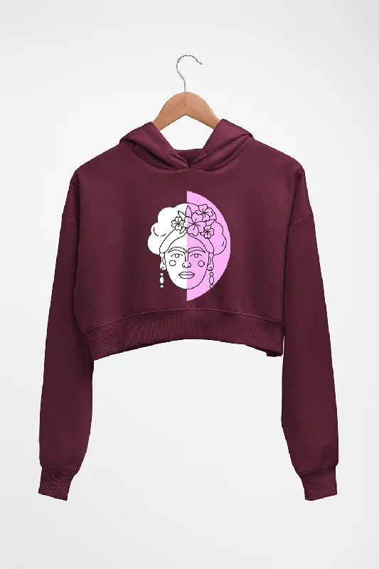 Frida Kahlo Crop HOODIE FOR WOMEN Hoodie with Button Classic Timeless