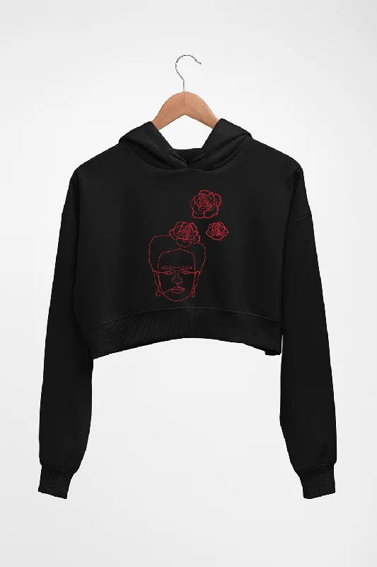 Frida Kahlo Crop HOODIE FOR WOMEN Hoodie with Ribbed Cuffs Snug Fit Comfort