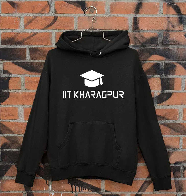 IIT Kharagpur Unisex Hoodie for Men/Women Hoodie with Snap Buttons Easy Quick
