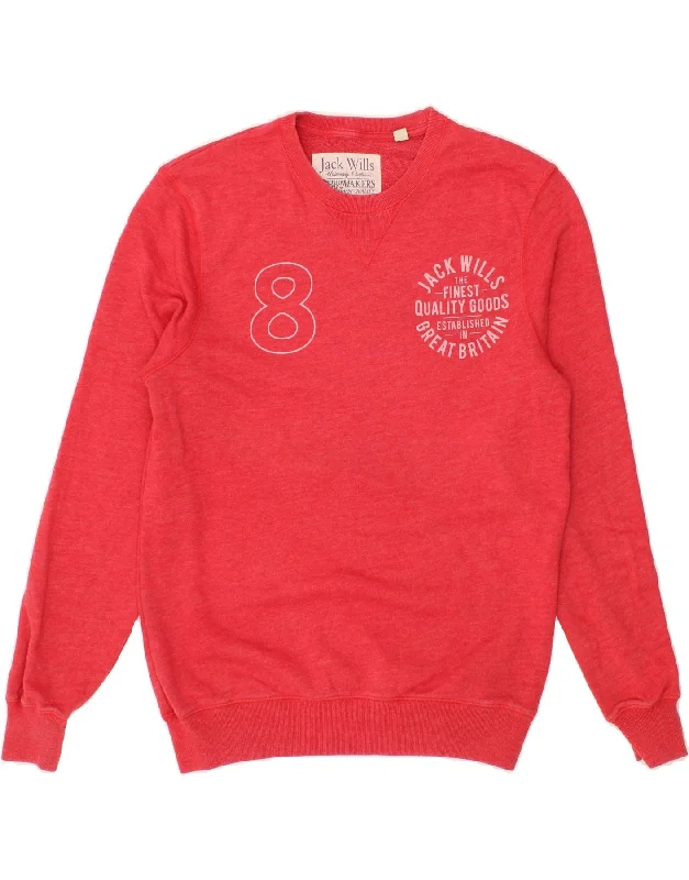 JACK WILLS Mens Graphic Sweatshirt Jumper Medium Red Cotton Hoodie with Turtle Neck Cozy Winter JACK WILLS Mens Graphic Sweatshirt Jumper Medium Red Cotton Hoodie with Turtle Neck Cozy Winter