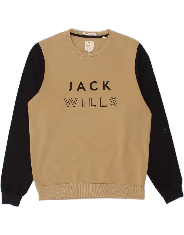 JACK WILLS Mens Graphic Sweatshirt Jumper XL Beige Colourblock Cotton Hoodie with Full-Zip Functional Layering JACK WILLS Mens Graphic Sweatshirt Jumper XL Beige Colourblock Cotton Hoodie with Full-Zip Functional Layering