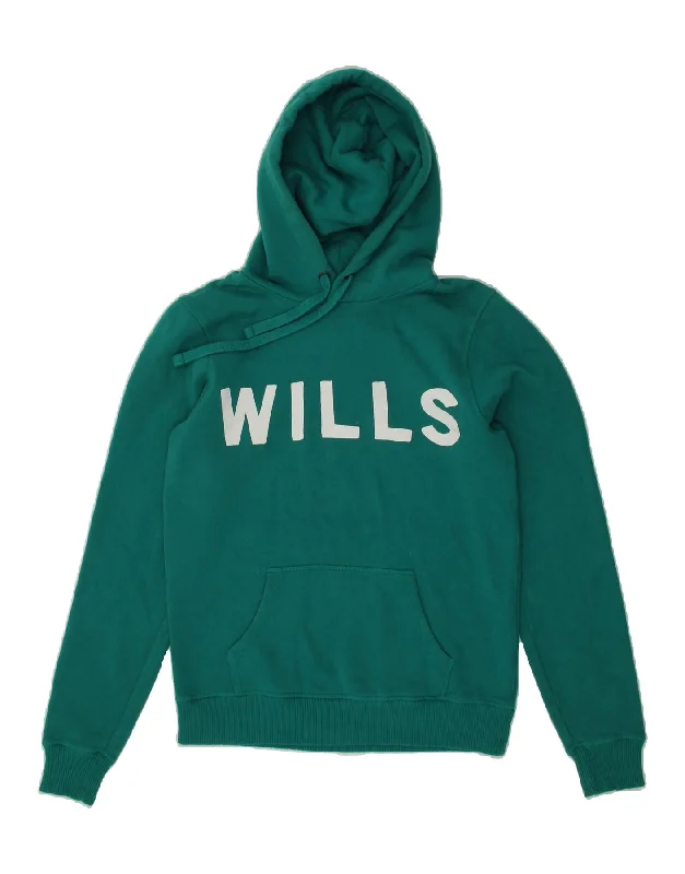 JACK WILLS Womens Graphic Hoodie Jumper UK 12 Medium Green Cotton Hoodie with Drop Shoulder Relaxed Streetwear JACK WILLS Womens Graphic Hoodie Jumper UK 12 Medium Green Cotton Hoodie with Drop Shoulder Relaxed Streetwear
