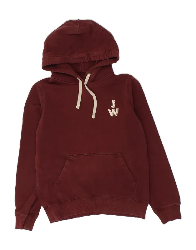 JACK WILLS Womens Oversized Graphic Hoodie Jumper UK 10 Small Burgundy Hoodie with High Neck Warm Protective JACK WILLS Womens Oversized Graphic Hoodie Jumper UK 10 Small Burgundy Hoodie with High Neck Warm Protective
