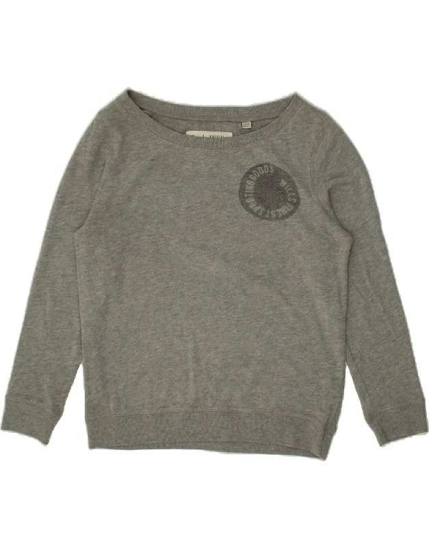 JACK WILLS Womens Oversized Graphic Sweatshirt Jumper UK 10 Small Grey Hoodie with Pastel Soft Subtle JACK WILLS Womens Oversized Graphic Sweatshirt Jumper UK 10 Small Grey Hoodie with Pastel Soft Subtle