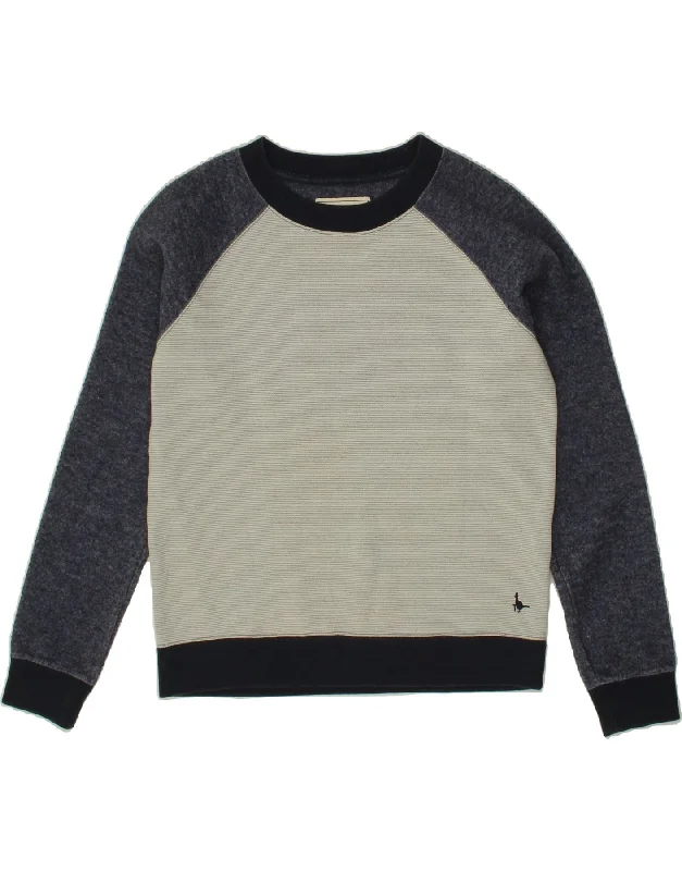 JACK WILLS Womens Sweatshirt Jumper UK 14 Large Grey Colourblock Cotton Hoodie with V-Neck Classic Versatile JACK WILLS Womens Sweatshirt Jumper UK 14 Large Grey Colourblock Cotton Hoodie with V-Neck Classic Versatile