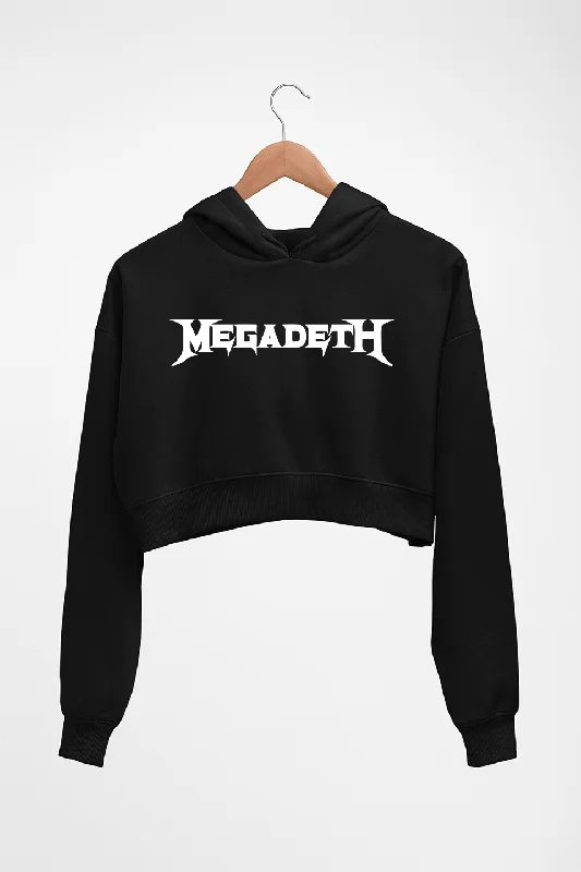 Megadeth Crop HOODIE FOR WOMEN Hoodie with Pattern Geometric Abstract