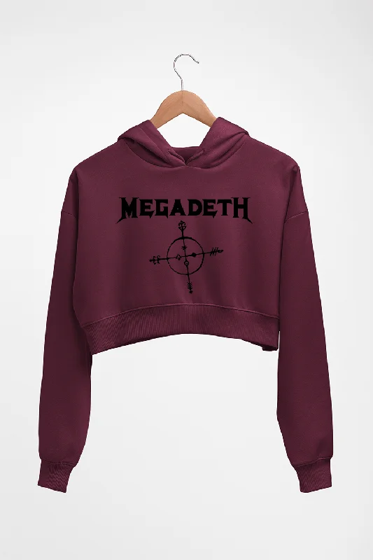 Megadeth Crop HOODIE FOR WOMEN Hoodie with Zipper Versatile Modern