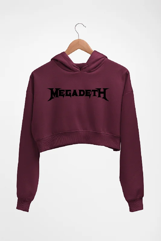 Megadeth Crop HOODIE FOR WOMEN Hoodie with Illustration Artistic Creative