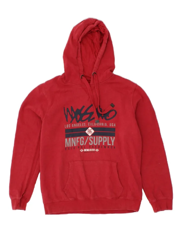 MOSSIMO Mens Graphic Hoodie Jumper XL Red Cotton Hoodie with Elastic Waist Stretchable Comfortable MOSSIMO Mens Graphic Hoodie Jumper XL Red Cotton Hoodie with Elastic Waist Stretchable Comfortable