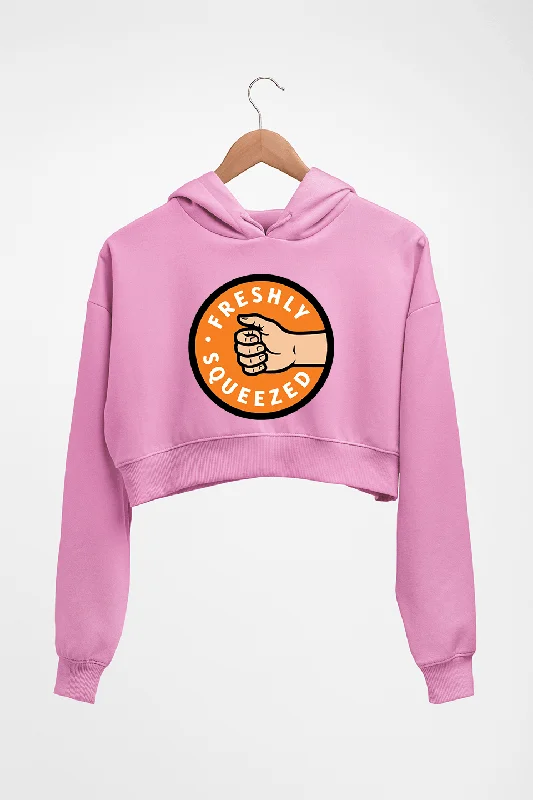 Orange Cassidy - Freshly Squeezed Crop HOODIE FOR WOMEN Hoodie with Hem Frayed Vintage Worn Orange Cassidy - Freshly Squeezed Crop HOODIE FOR WOMEN Hoodie with Hem Frayed Vintage Worn