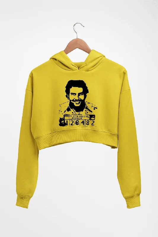 Pablo Escobar Crop HOODIE FOR WOMEN Hoodie with Hem Elastic Stretchable Comfortable