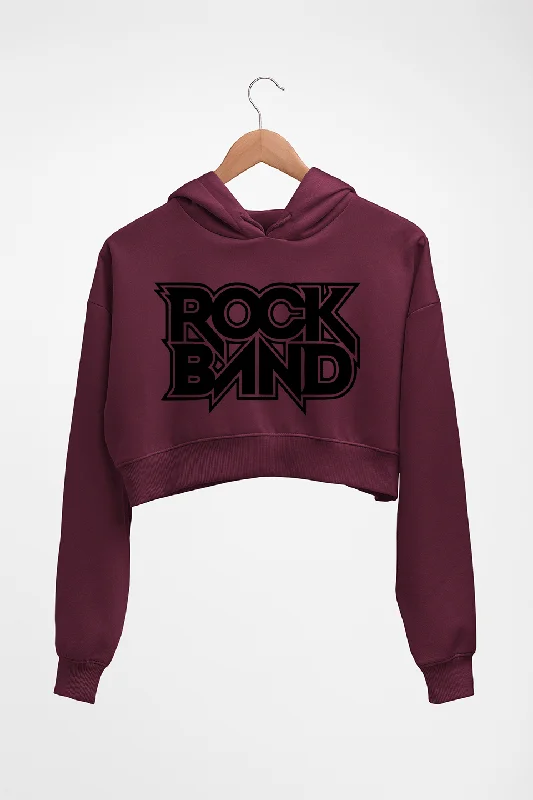 Queen Rock Band Crop HOODIE FOR WOMEN Hoodie with Hem Detail Decorative Unique