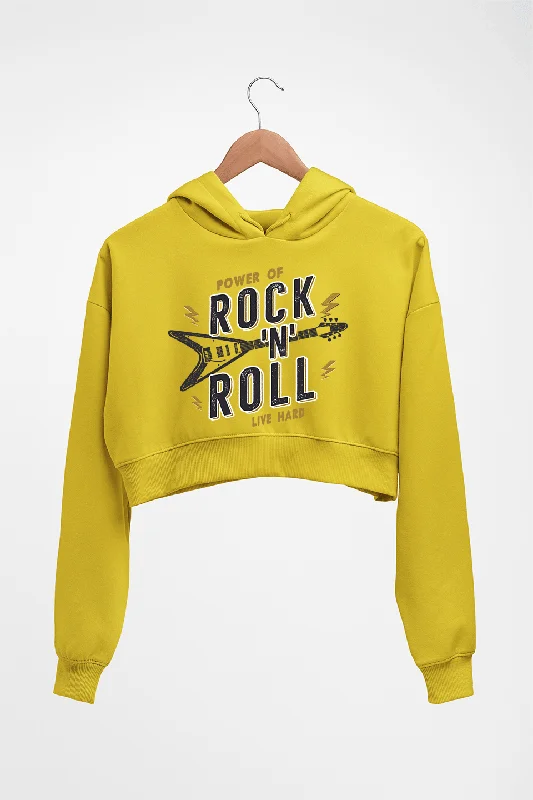 Rock N Roll Crop HOODIE FOR WOMEN Hoodie with High-Low Hem Asymmetrical Trendy