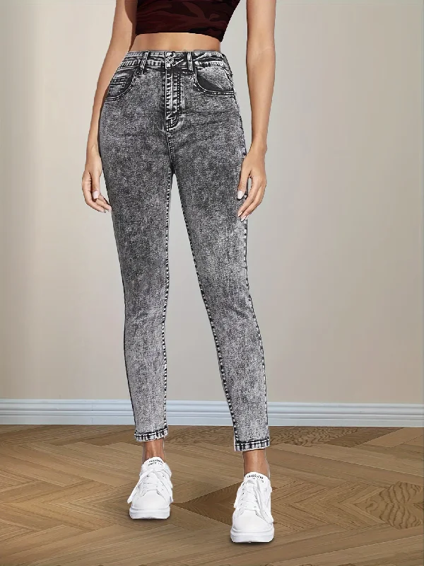 Premium Slim Fit Washed Skinny Jeans for Women - High Stretch & Sustainable Denim Fashionable Slouchy Fit Jeans Premium Slim Fit Washed Skinny Jeans for Women - High Stretch & Sustainable Denim Fashionable Slouchy Fit Jeans