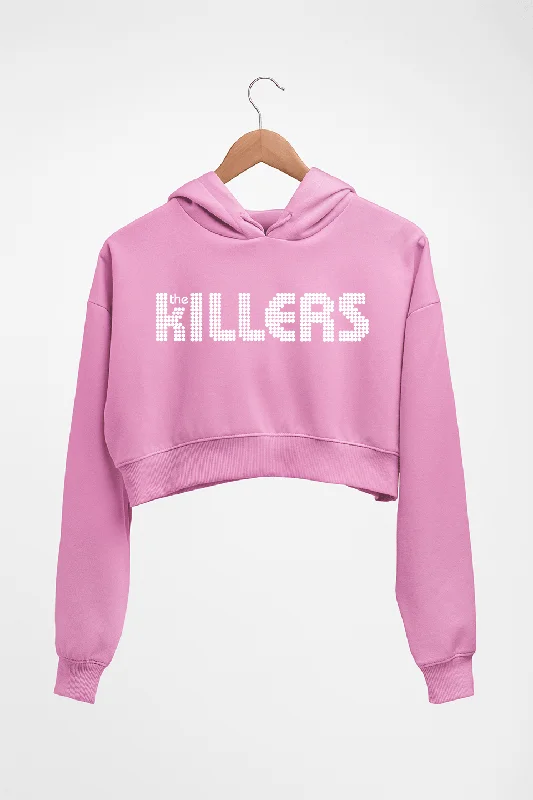 The Killers Crop HOODIE FOR WOMEN Hoodie with Rolled Sleeves Casual Relaxed