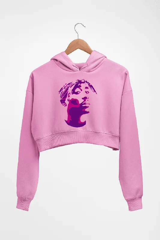 Tupac 2Pac Crop HOODIE FOR WOMEN Hoodie with Drawstring Waist Adjustable Fitted