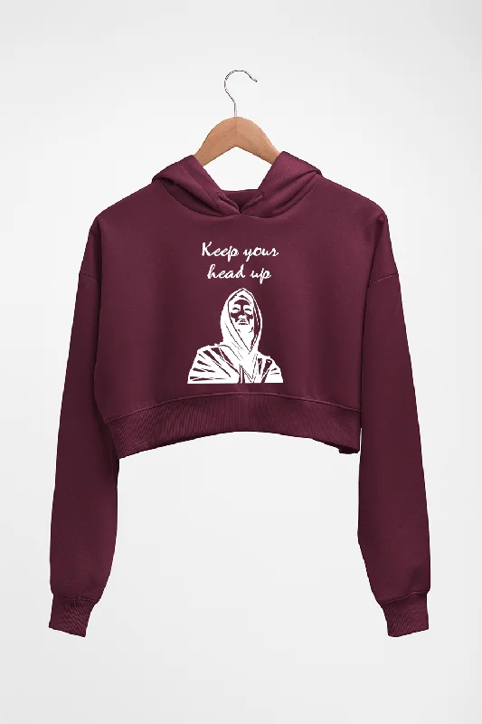 Tupac Shakur Crop HOODIE FOR WOMEN Hoodie with Hood Adjustable Protection
