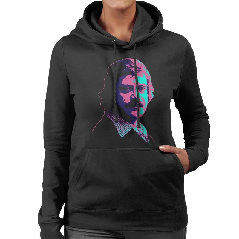 TV Times Actor Oliver Reed 1978 Pop Art Stylised Women's Hooded Sweatshirt Hoodie with Ribbed Cuffs Snug Fit Comfort TV Times Actor Oliver Reed 1978 Pop Art Stylised Women's Hooded Sweatshirt Hoodie with Ribbed Cuffs Snug Fit Comfort