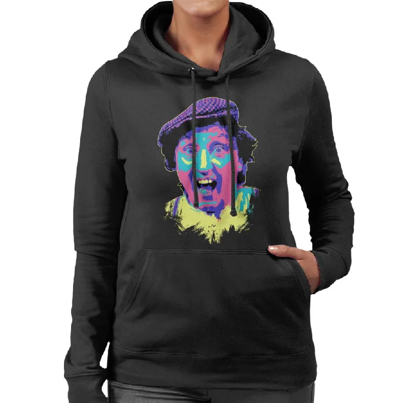 TV Times Comedian Ken Dodd 1978 Pop Art Stylised Women's Hooded Sweatshirt Hoodie with Lining Warm Insulated TV Times Comedian Ken Dodd 1978 Pop Art Stylised Women's Hooded Sweatshirt Hoodie with Lining Warm Insulated