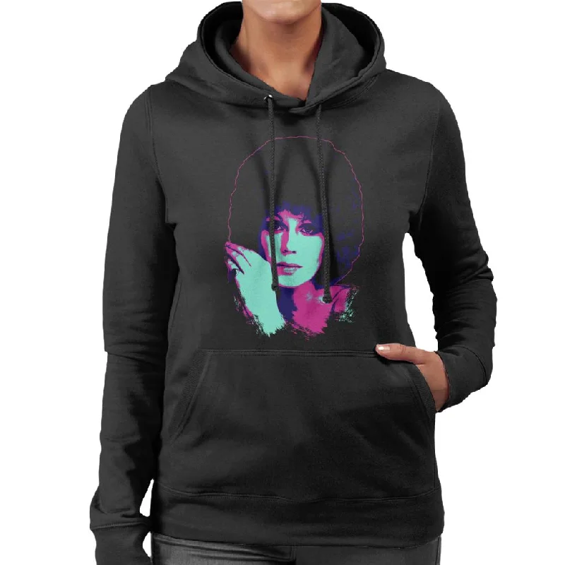 TV Times Joanna Lumley 1976 Pop Art Stylised Women's Hooded Sweatshirt Hoodie with Pocket Utility Practical TV Times Joanna Lumley 1976 Pop Art Stylised Women's Hooded Sweatshirt Hoodie with Pocket Utility Practical