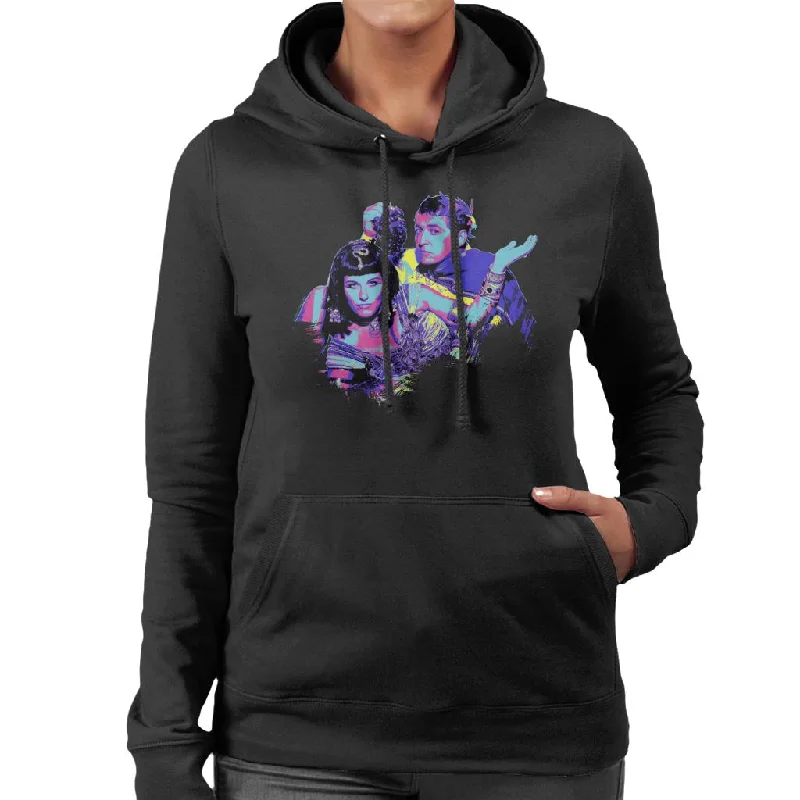 TV Times Kat And Alfie Eastenders Pop Art Stylised Women's Hooded Sweatshirt Hoodie with Thumb Holes Functional Cozy TV Times Kat And Alfie Eastenders Pop Art Stylised Women's Hooded Sweatshirt Hoodie with Thumb Holes Functional Cozy