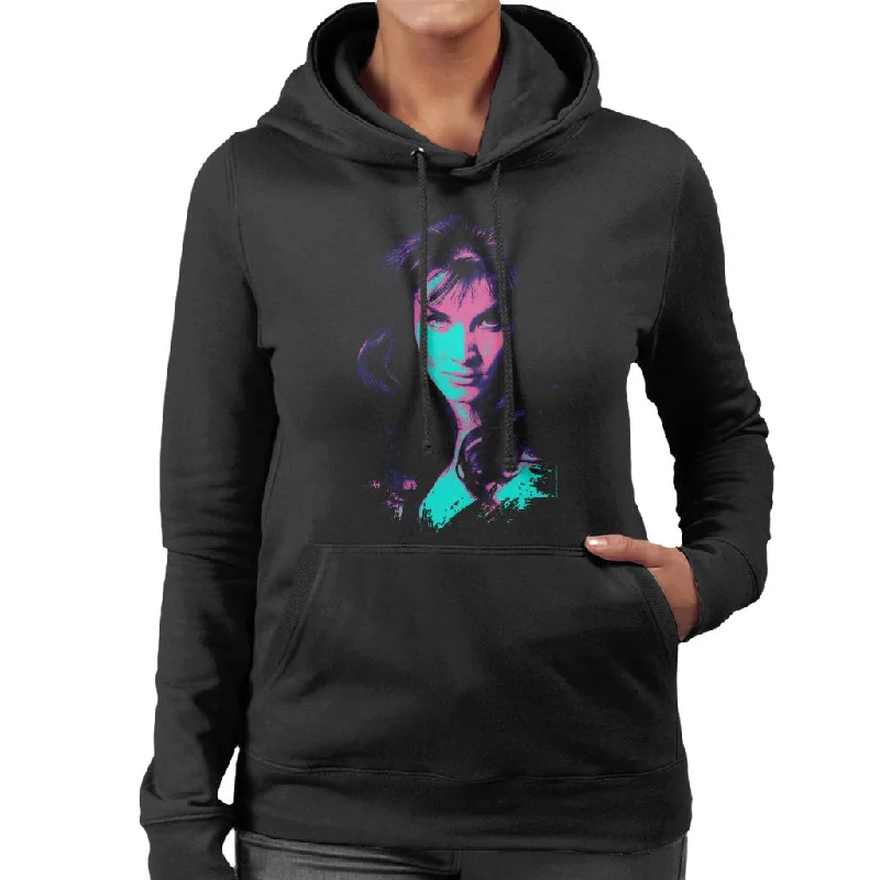 TV Times Kate O Mara Pop Art Stylised Women's Hooded Sweatshirt Hoodie with Drawcord Adjustable Secure TV Times Kate O Mara Pop Art Stylised Women's Hooded Sweatshirt Hoodie with Drawcord Adjustable Secure