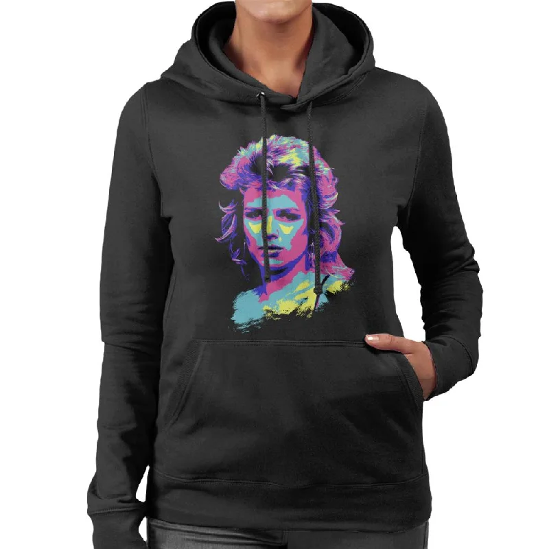 TV Times Kim Wilde 80s Pop Singer Pop Art Stylised Women's Hooded Sweatshirt Cotton Hoodie Fleece Lining Warmth TV Times Kim Wilde 80s Pop Singer Pop Art Stylised Women's Hooded Sweatshirt Cotton Hoodie Fleece Lining Warmth