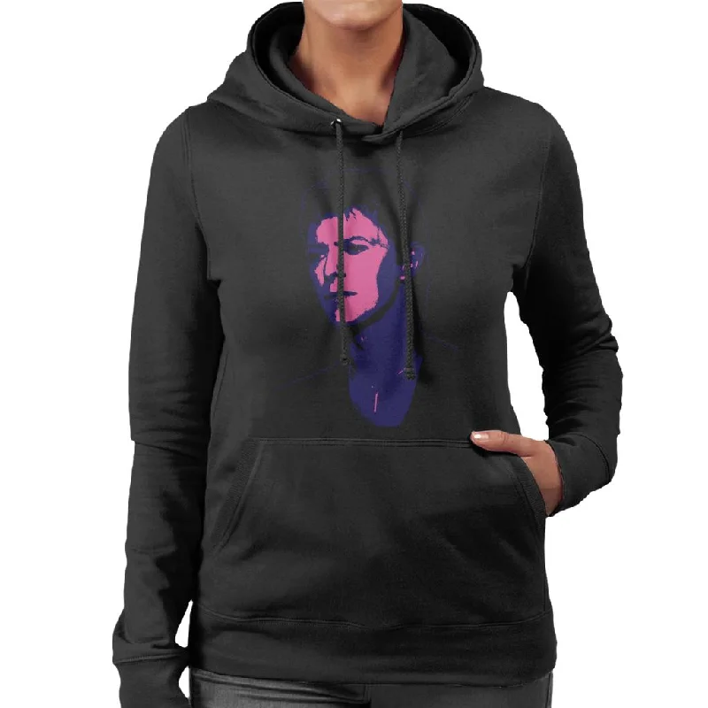 TV Times Pop Star David Bowie 1977 Pop Art Stylised Women's Hooded Sweatshirt Hoodie with Turtle Neck Cozy Winter TV Times Pop Star David Bowie 1977 Pop Art Stylised Women's Hooded Sweatshirt Hoodie with Turtle Neck Cozy Winter