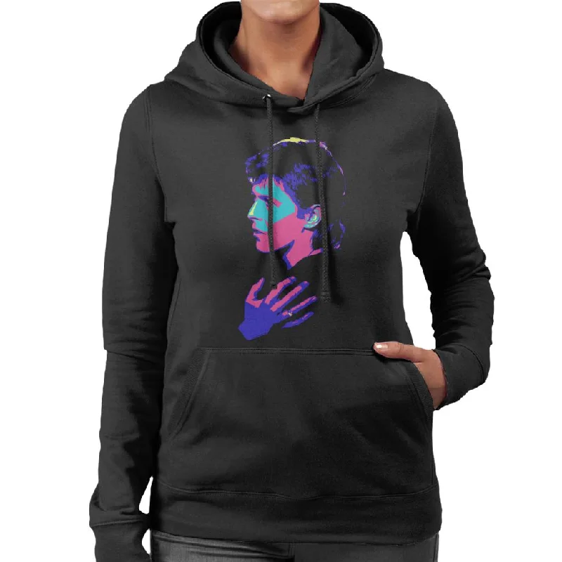 TV Times Singer David Bowie 1977 Pop Art Stylised Women's Hooded Sweatshirt Hoodie with Hidden Zipper Minimalist Clean TV Times Singer David Bowie 1977 Pop Art Stylised Women's Hooded Sweatshirt Hoodie with Hidden Zipper Minimalist Clean