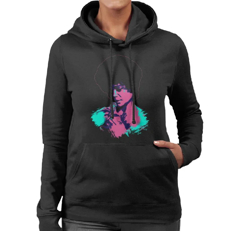 TV Times Singer Eartha Kitt 1973 Pop Art Stylised Women's Hooded Sweatshirt Hoodie with Elastic Waist Stretchable Comfortable TV Times Singer Eartha Kitt 1973 Pop Art Stylised Women's Hooded Sweatshirt Hoodie with Elastic Waist Stretchable Comfortable