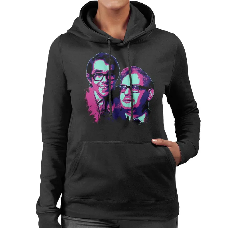 TV Times Two Ronnies Comedy Duo 1969 Pop Art Stylised Women's Hooded Sweatshirt Hoodie with Pocket Utility Practical TV Times Two Ronnies Comedy Duo 1969 Pop Art Stylised Women's Hooded Sweatshirt Hoodie with Pocket Utility Practical