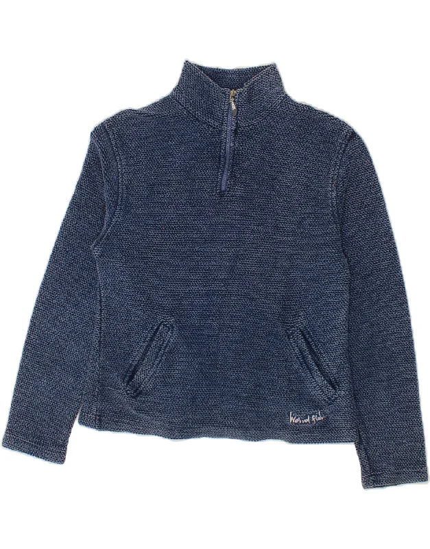 WEIRD FISH Womens Crop Zip Neck Sweatshirt Jumper UK 14 Large Navy Blue Hoodie with Frayed Bohemian Relaxed WEIRD FISH Womens Crop Zip Neck Sweatshirt Jumper UK 14 Large Navy Blue Hoodie with Frayed Bohemian Relaxed