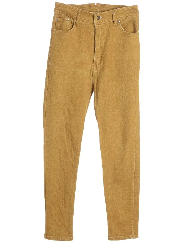 1990s Mustard Straight Fit Jeans Comfortable Boyfriend Jeans
