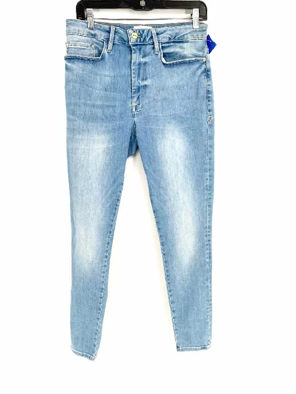FRAME Le One skinny Women's Light Blue High Rise Size 2 Jeans Fashionable Straight Cut Jeans FRAME Le One skinny Women's Light Blue High Rise Size 2 Jeans Fashionable Straight Cut Jeans