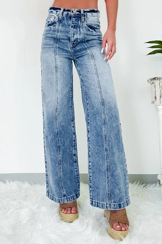 High Waist Wide Leg Denim Jeans Stylish High-Waist Jeans