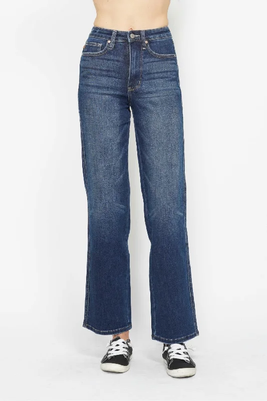 Judy Blue Full Size High Waist Tummy Control Jeans Trendy Layered Pocket Jeans