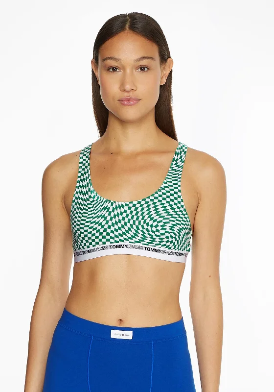 Tommy Jeans Womens Bralette, Green Chic Double Waistband Jeans