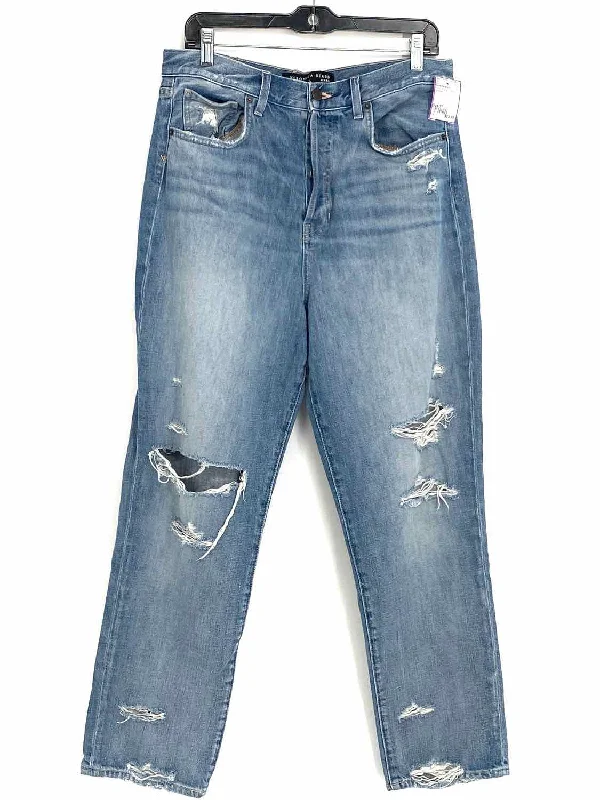 VERONICA BEARD Women's Blue Straight Distressed Size 31 Jeans Cozy Relaxed Fit Jeans VERONICA BEARD Women's Blue Straight Distressed Size 31 Jeans Cozy Relaxed Fit Jeans