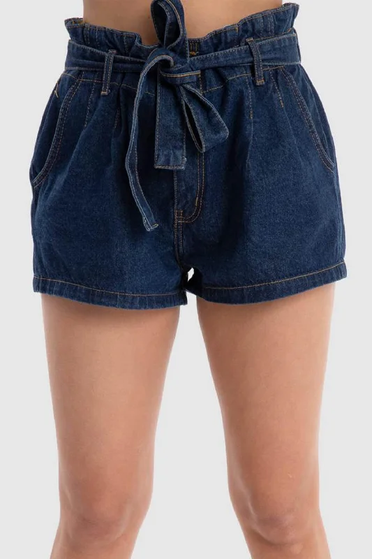 Women Short Jeans by Kava Trendy Button-Up High-Waist Jeans