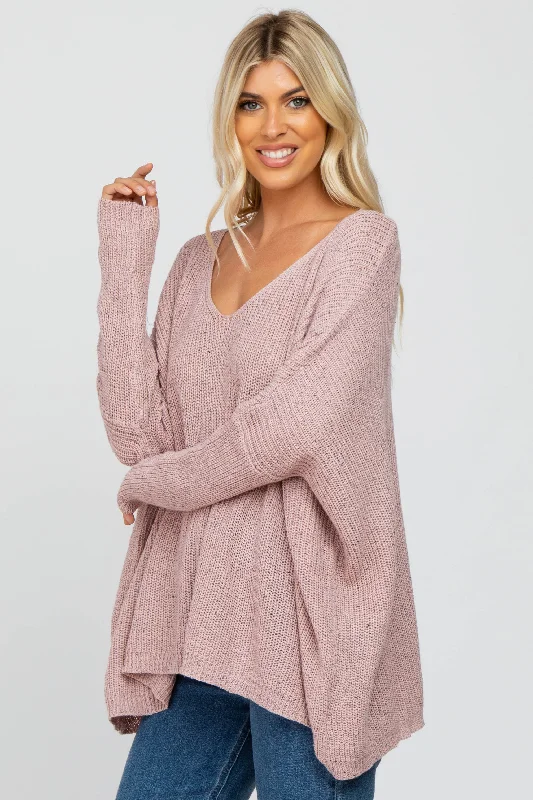 Mauve Speckled Oversized Sweater Rayon Fabric Velvet Fabric Corduroy Fabric