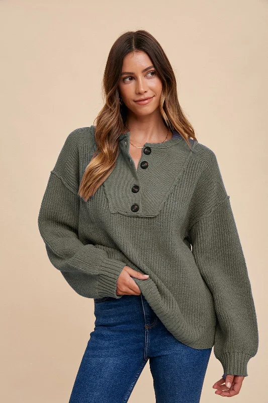 Olive Front Button Knit Sweater Jersey Fabric Tulle Fabric Batik Fabric