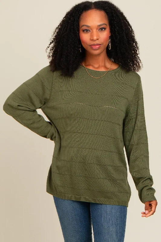 Olive Knit Stitch Detail Long Sleeve Sweater Top Long Sweater Short Sweater Cropped Sweater Olive Knit Stitch Detail Long Sleeve Sweater Top Long Sweater Short Sweater Cropped Sweater