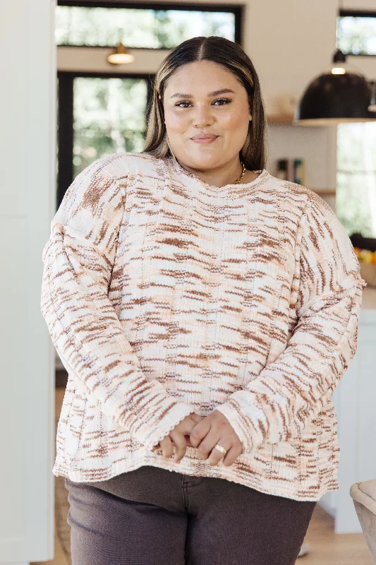 Hazel Blues® |  Wait A Minute Melange Sweater Satin Fabric Silk Fabric Chiffon Fabric